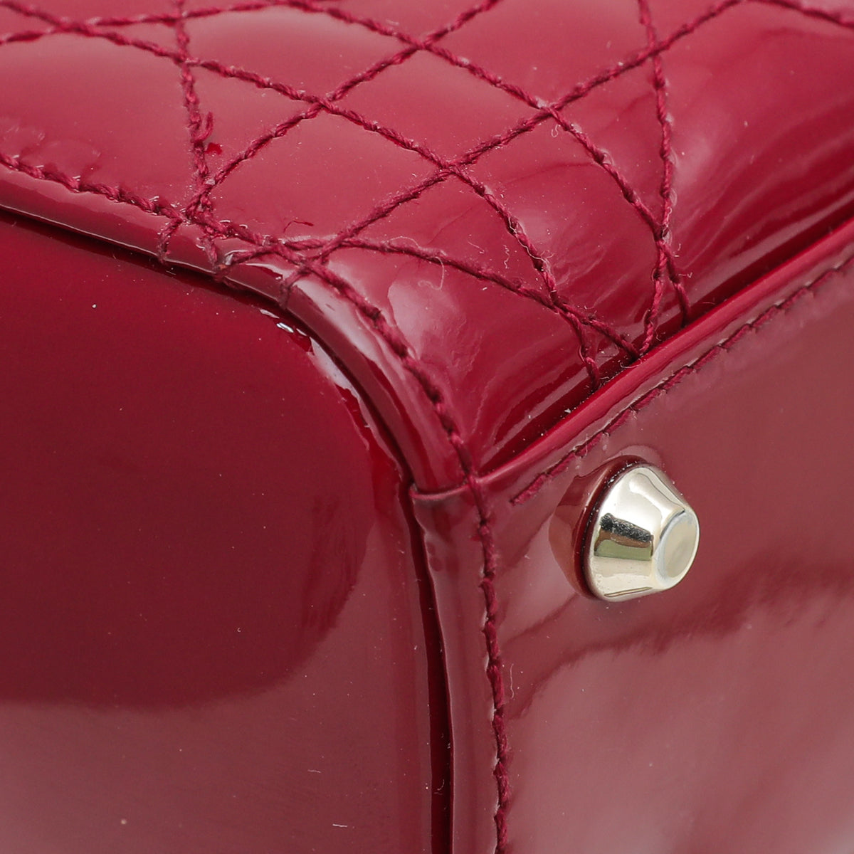 Christian Dior Cherry Red Lady Dior Mini Bag