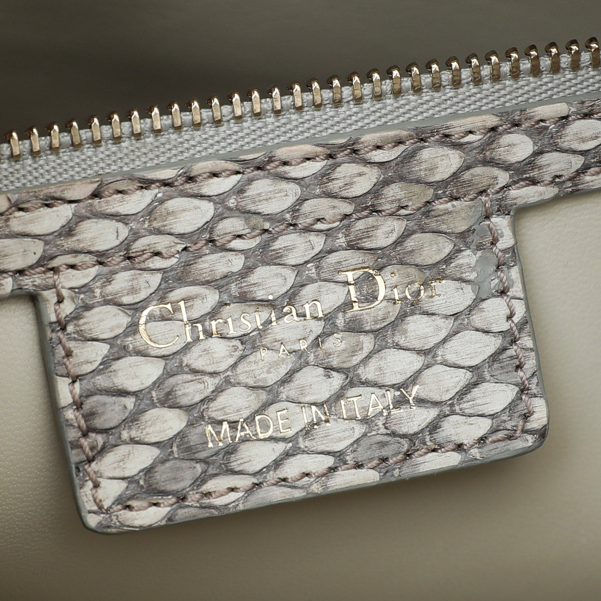 Christian Dior Bicolor Python Lady Dior Large Bag-Christian Dior-THE CLOSET