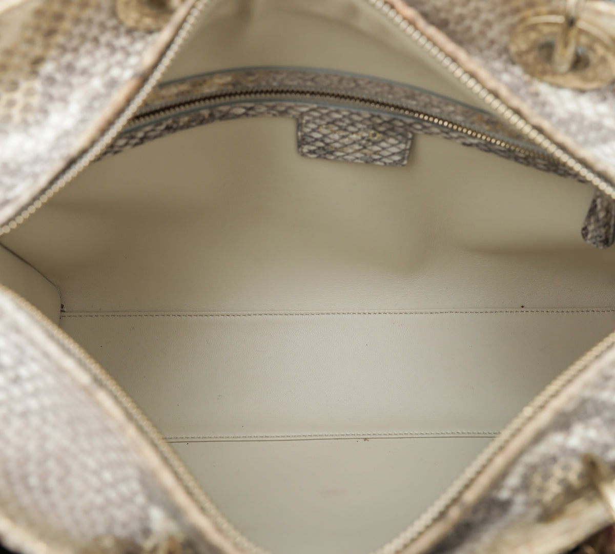Christian Dior Bicolor Python Lady Dior Large Bag-Christian Dior-THE CLOSET