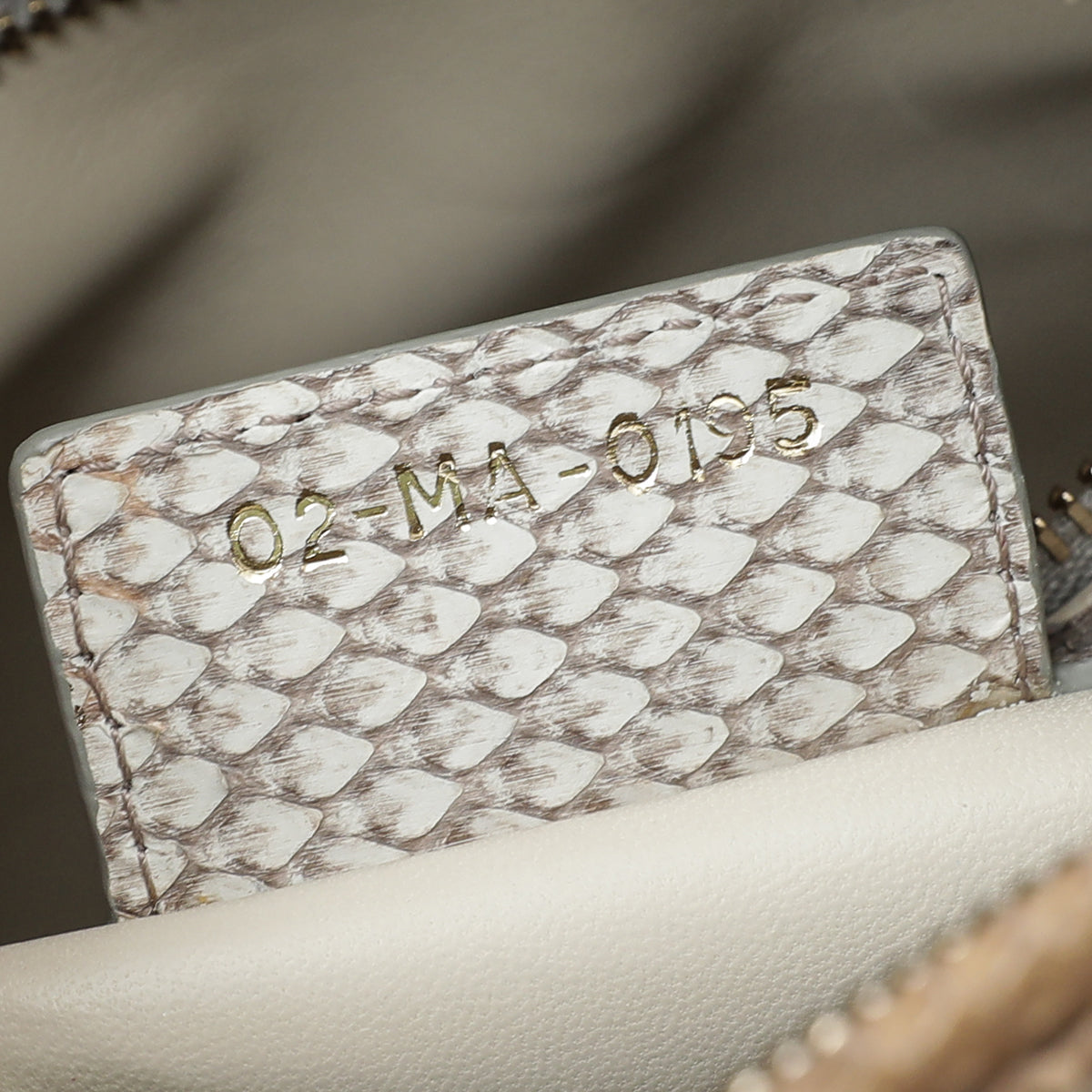 Christian Dior Bicolor Python Lady Dior Medium Bag-Christian Dior-THE CLOSET