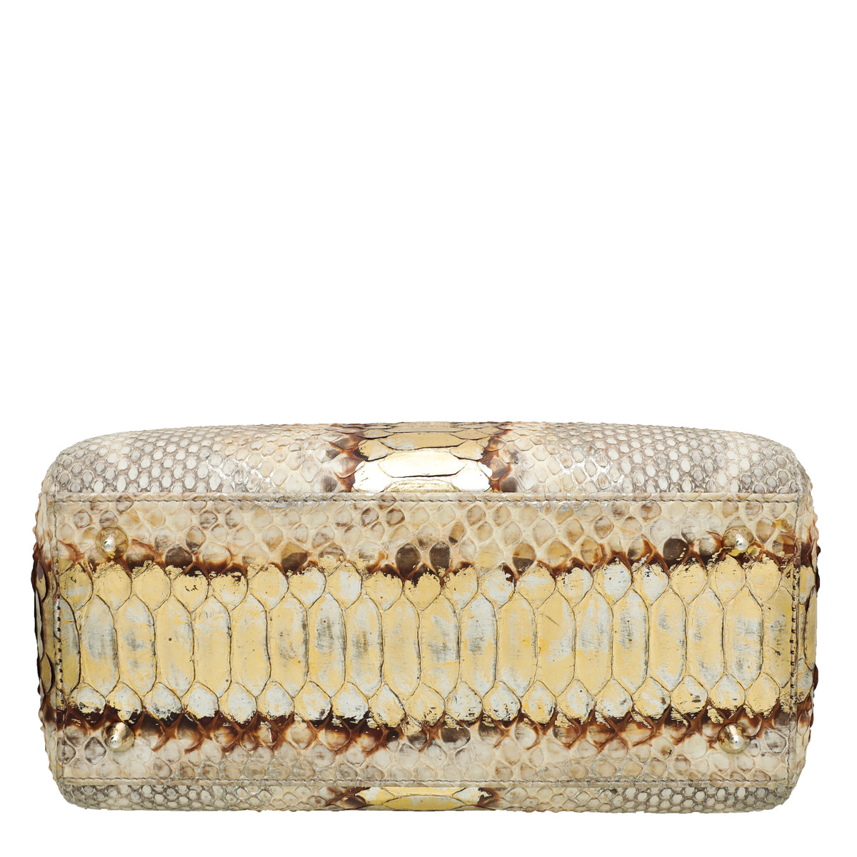Christian Dior Bicolor Python Lady Dior Medium Bag-Christian Dior-THE CLOSET