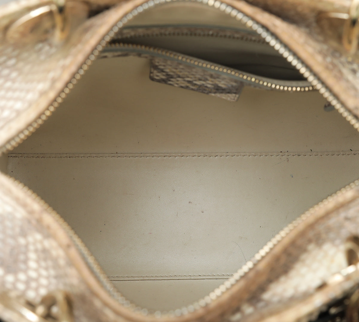 Christian Dior Bicolor Python Lady Dior Medium Bag-Christian Dior-THE CLOSET