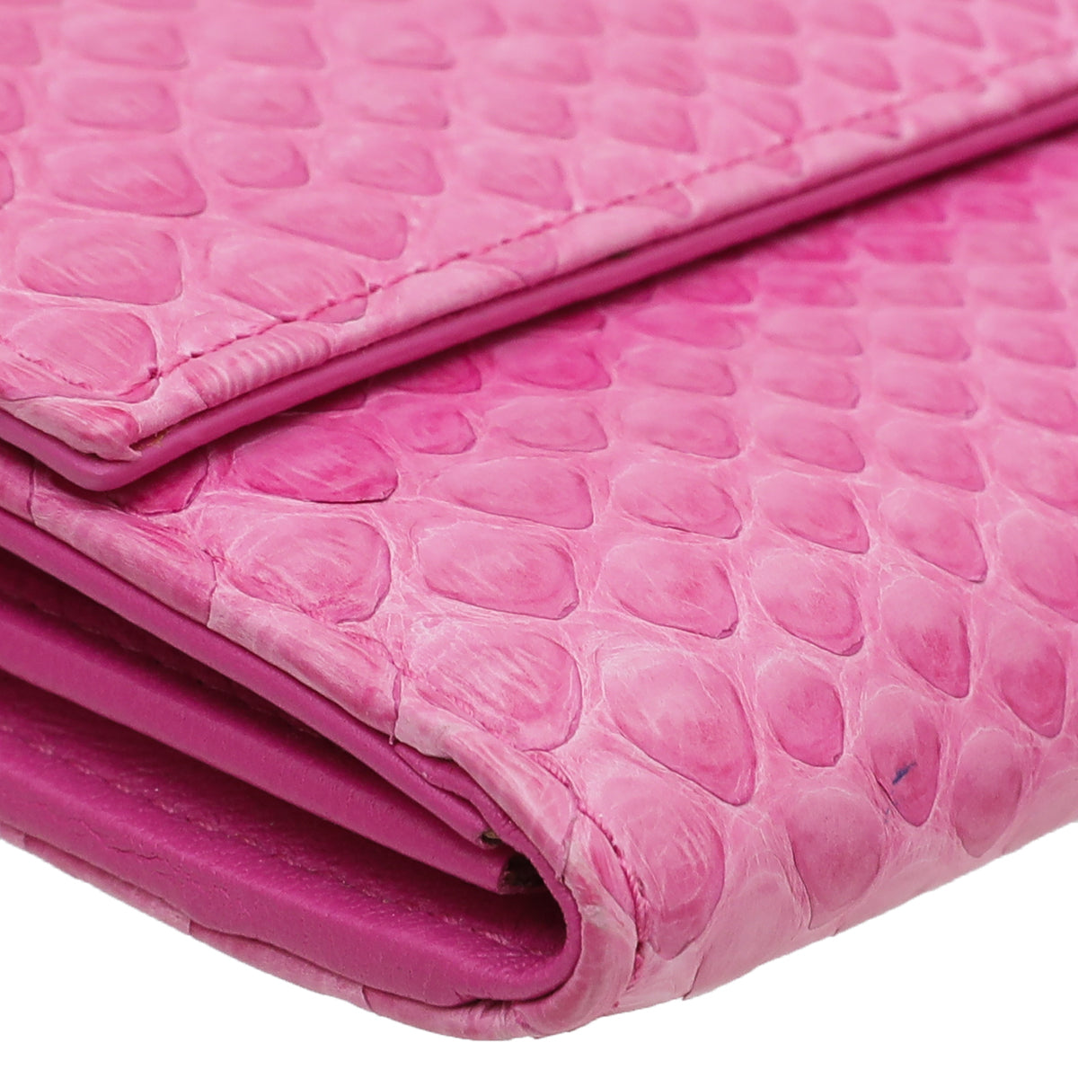 Christian Dior Pink Lady Dior Python Rendezvous Wallet On Chain-Christian Dior-THE CLOSET
