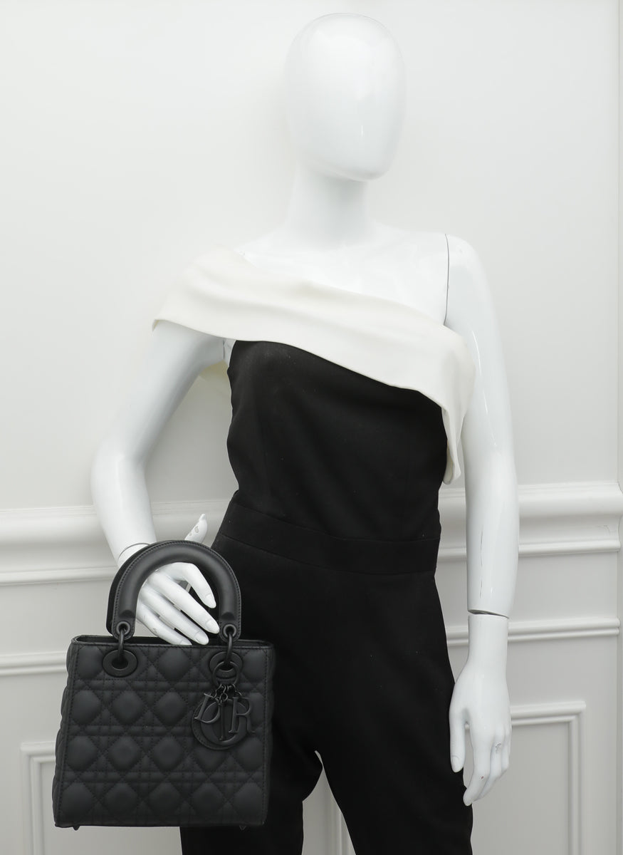Christian Dior Black Black Lady Dior So Black My ABCDior Bag-Christian Dior-THE CLOSET