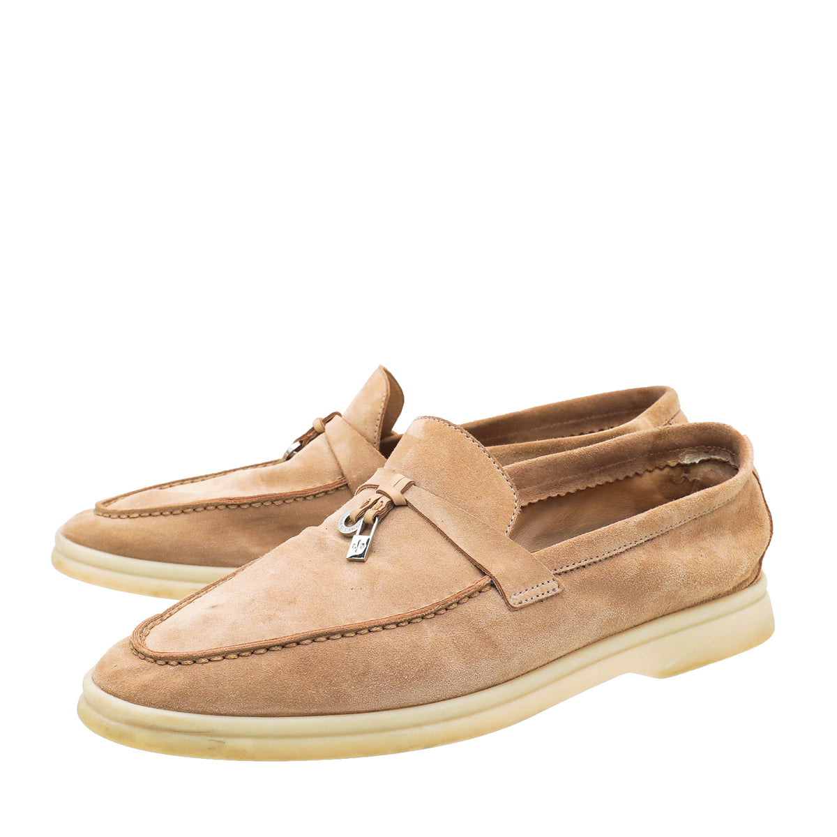 Loro Piana Peanut Butter Summer Charms Moccasin 39.5
