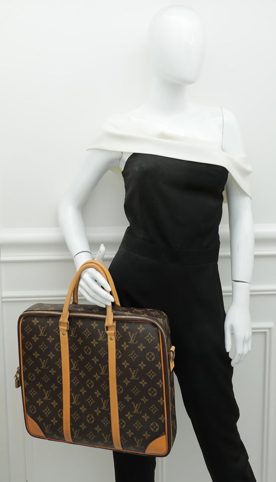 Louis Vuitton Brown Monogram Cupertino Briefcase Bag