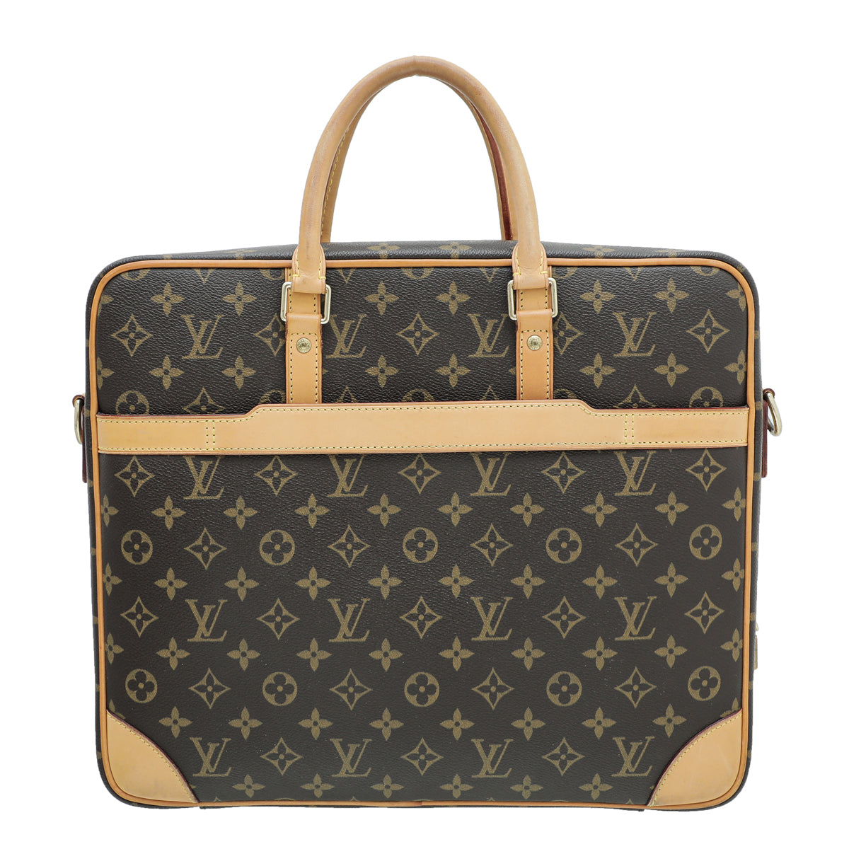 Louis Vuitton Brown Monogram Cupertino Briefcase Bag-Louis Vuitton-THE CLOSET