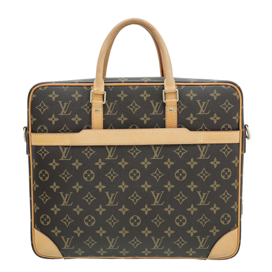 Louis Vuitton Brown Monogram Cupertino Briefcase Bag – The Closet
