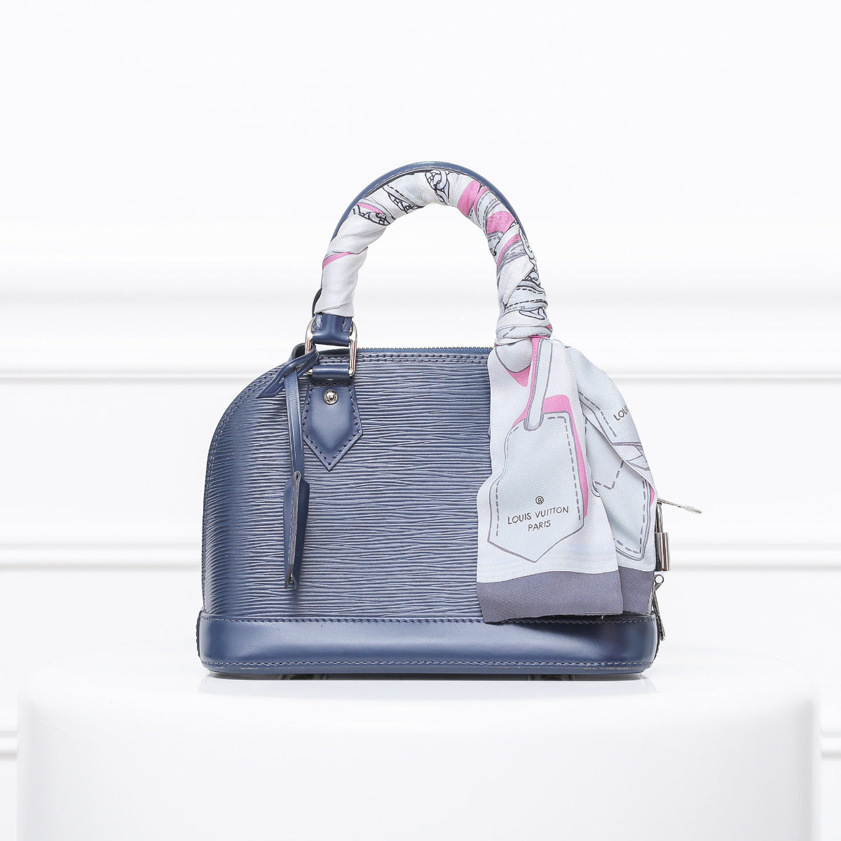 Louis Vuitton Blue Marine Alma BB with Twilly – The Closet