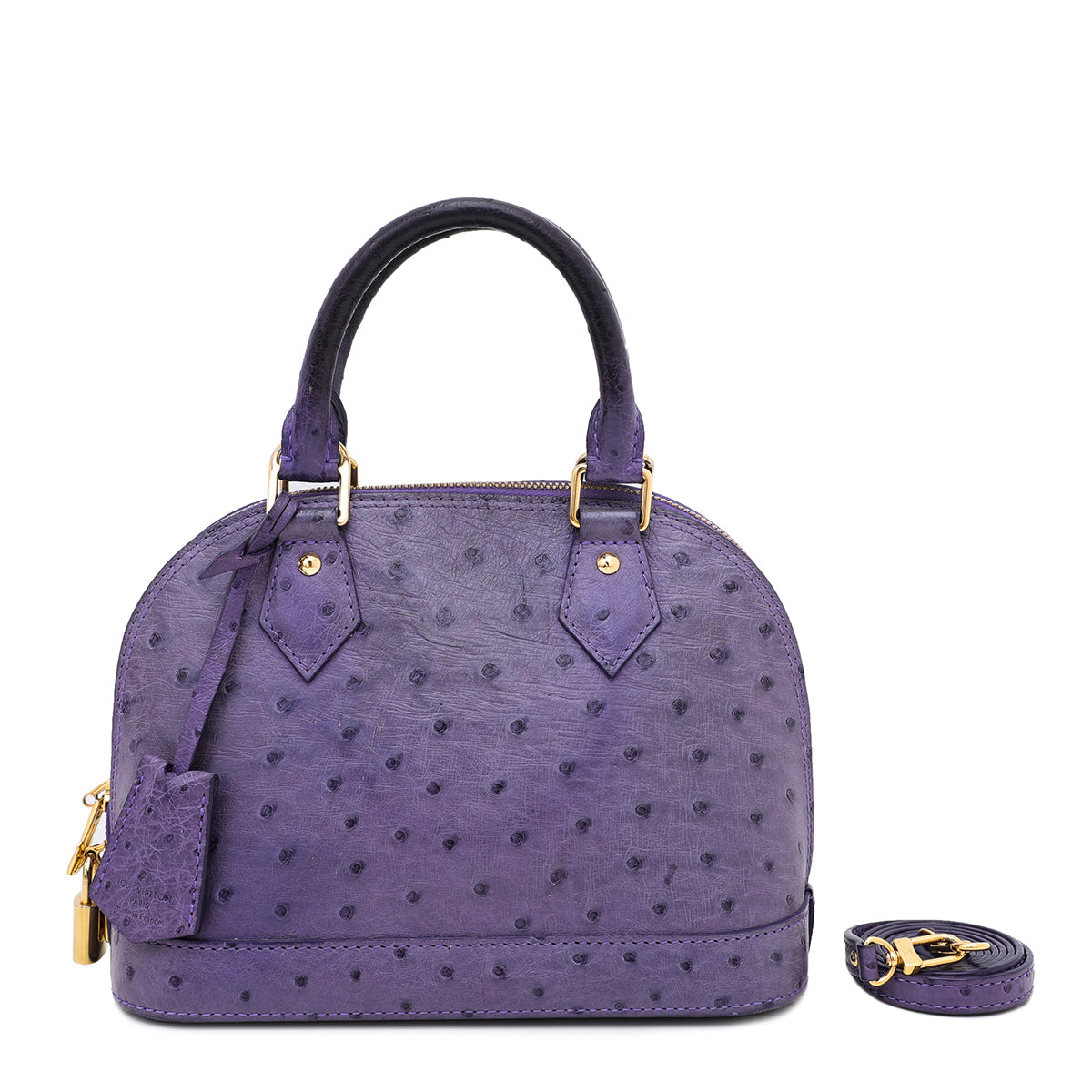 Louis Vuitton Figue Ostrich Alma BB Bag-Louis Vuitton-THE CLOSET