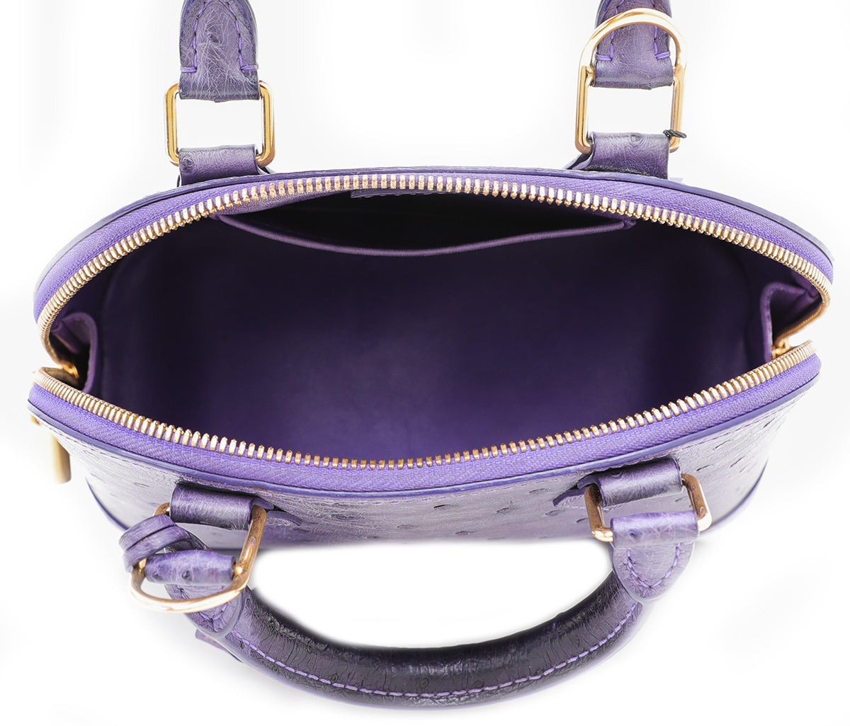 Louis Vuitton Figue Ostrich Alma BB Bag-Louis Vuitton-THE CLOSET