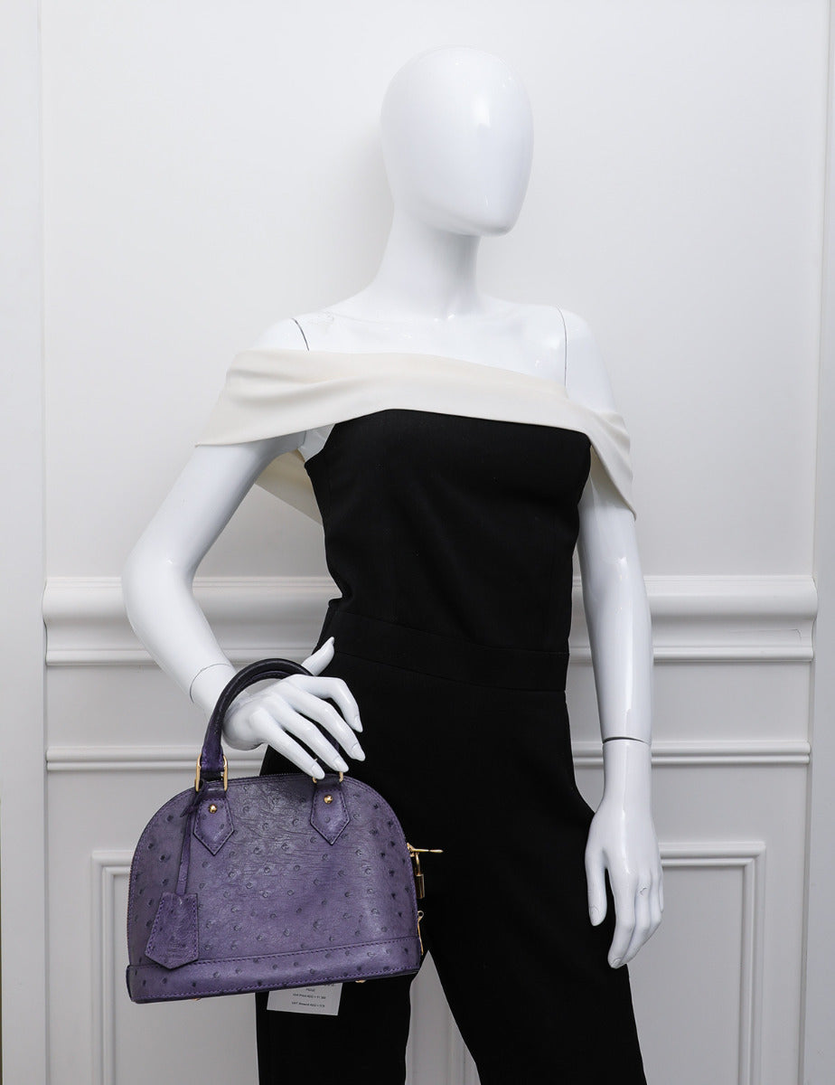 Louis Vuitton Figue Ostrich Alma BB Bag-Louis Vuitton-THE CLOSET