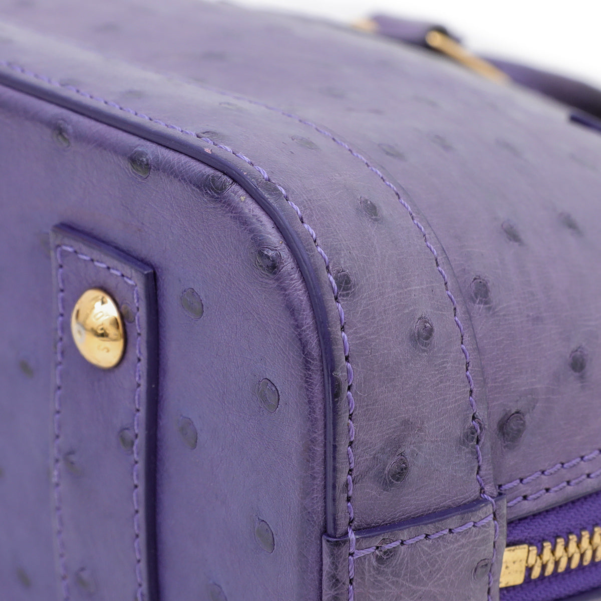 Louis Vuitton Figue Ostrich Alma BB Bag-Louis Vuitton-THE CLOSET