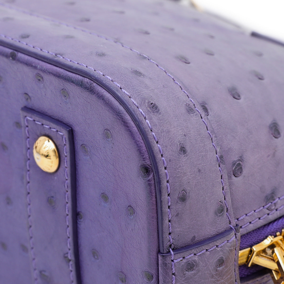 Louis Vuitton Figue Ostrich Alma BB Bag-Louis Vuitton-THE CLOSET