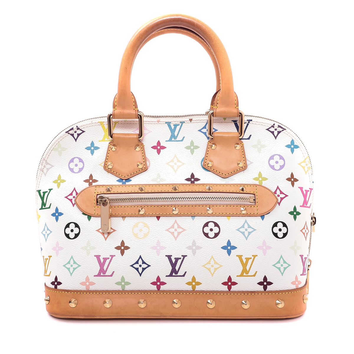 Louis Vuitton White Multicolor Alma Bag