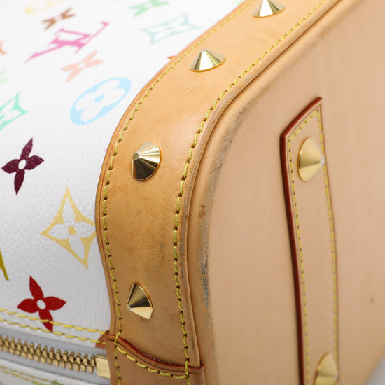 Alma linen handbag Louis Vuitton White in Linen - 29374076
