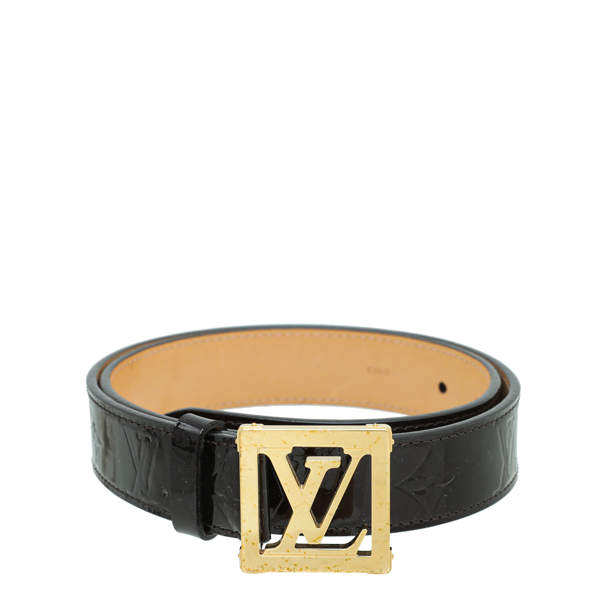 Louis Vuitton Amarante Monogram Vernis LV Frame Buckle Belt 32-Louis Vuitton-THE CLOSET