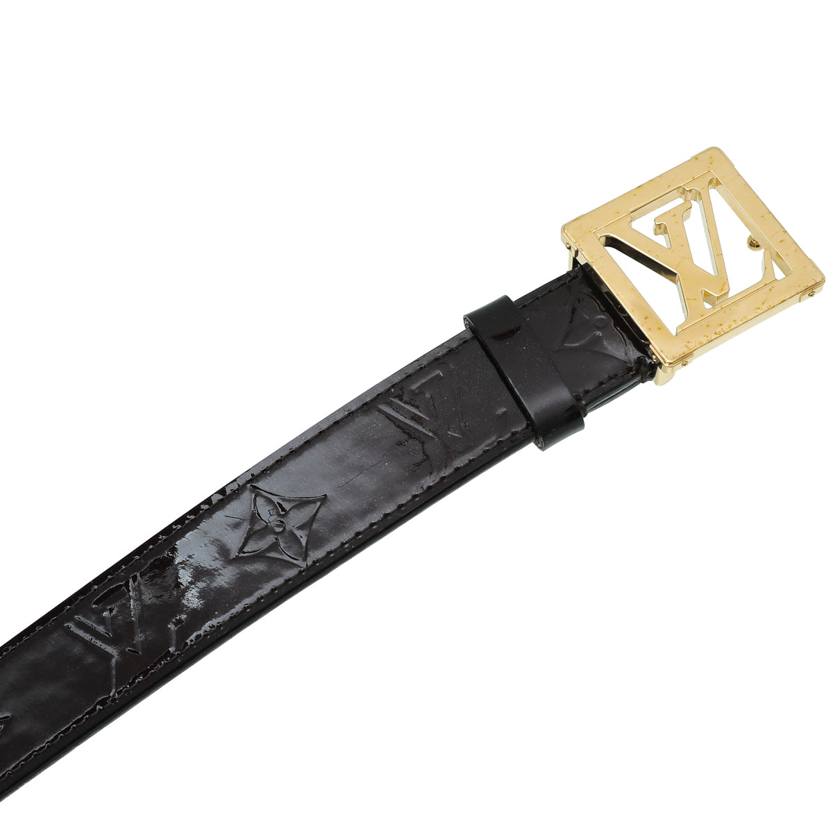 Louis Vuitton Amarante Monogram Vernis LV Frame Buckle Belt 32-Louis Vuitton-THE CLOSET