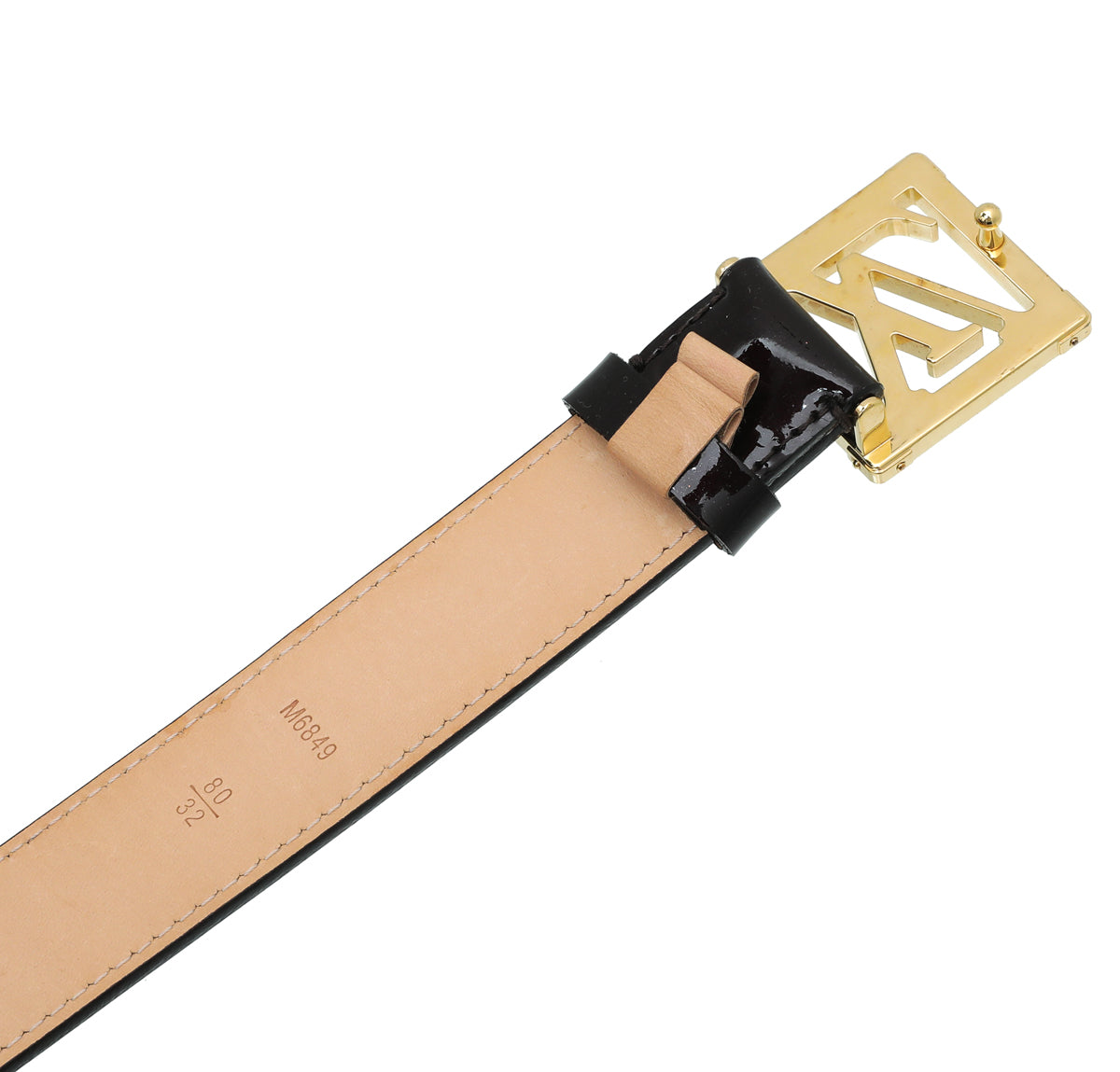 Louis Vuitton Amarante Monogram Vernis LV Frame Buckle Belt 32-Louis Vuitton-THE CLOSET