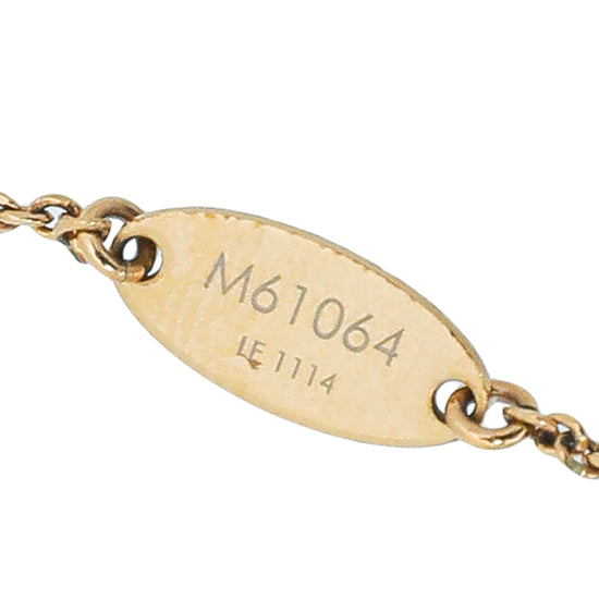 Authentic LOUIS VUITTON Gold Plated LV & ME Necklace Letter P #9683