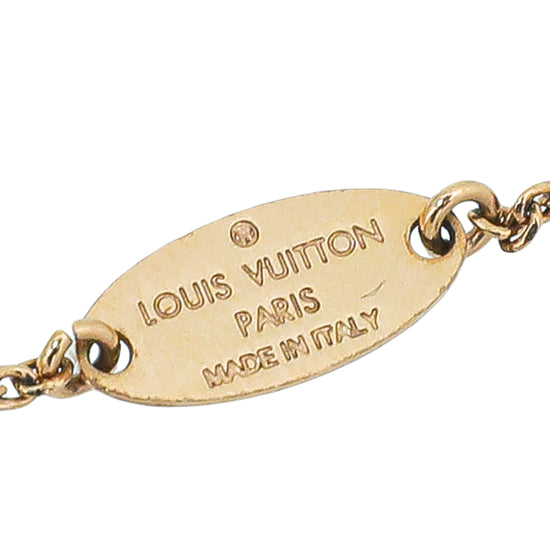 Louis Vuitton Goldtone Metal LV and Me Letter J Necklace - Yoogi's Closet