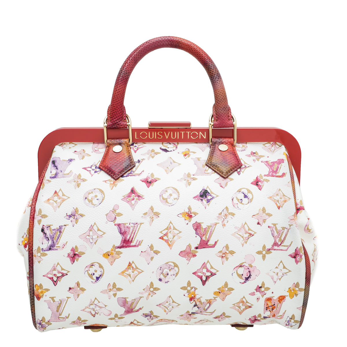 Louis Vuitton White Multicolor Aquarelle Watercolor Speedy 30 Bag-Louis Vuitton-THE CLOSET