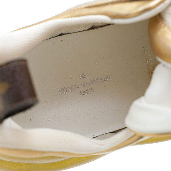 Louis Vuitton Metallic Gold/White Mesh and Leather LV Archlight