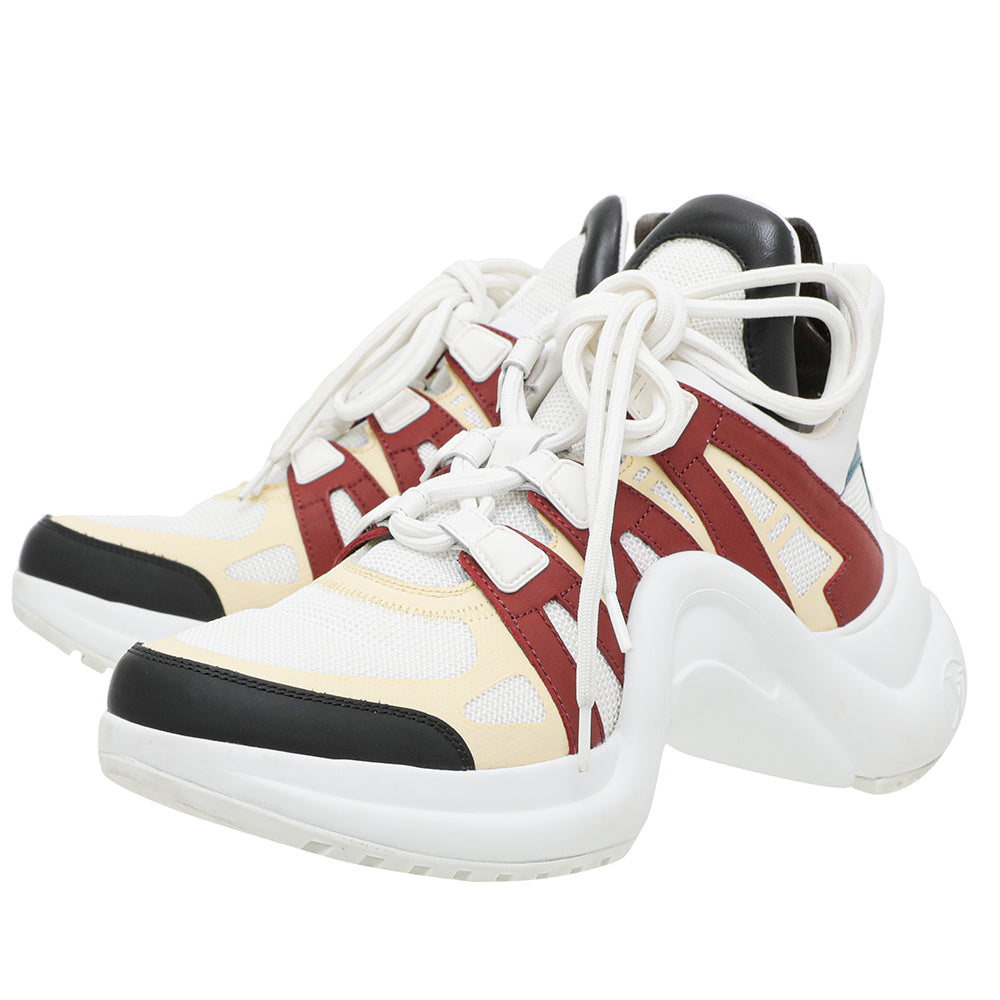 Louis Vuitton White Multicolor Archlight Sneakers 37