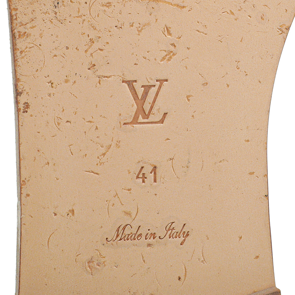 Louis Vuitton LV Flat mules Lock it Pink Leather ref.518214 - Joli Closet