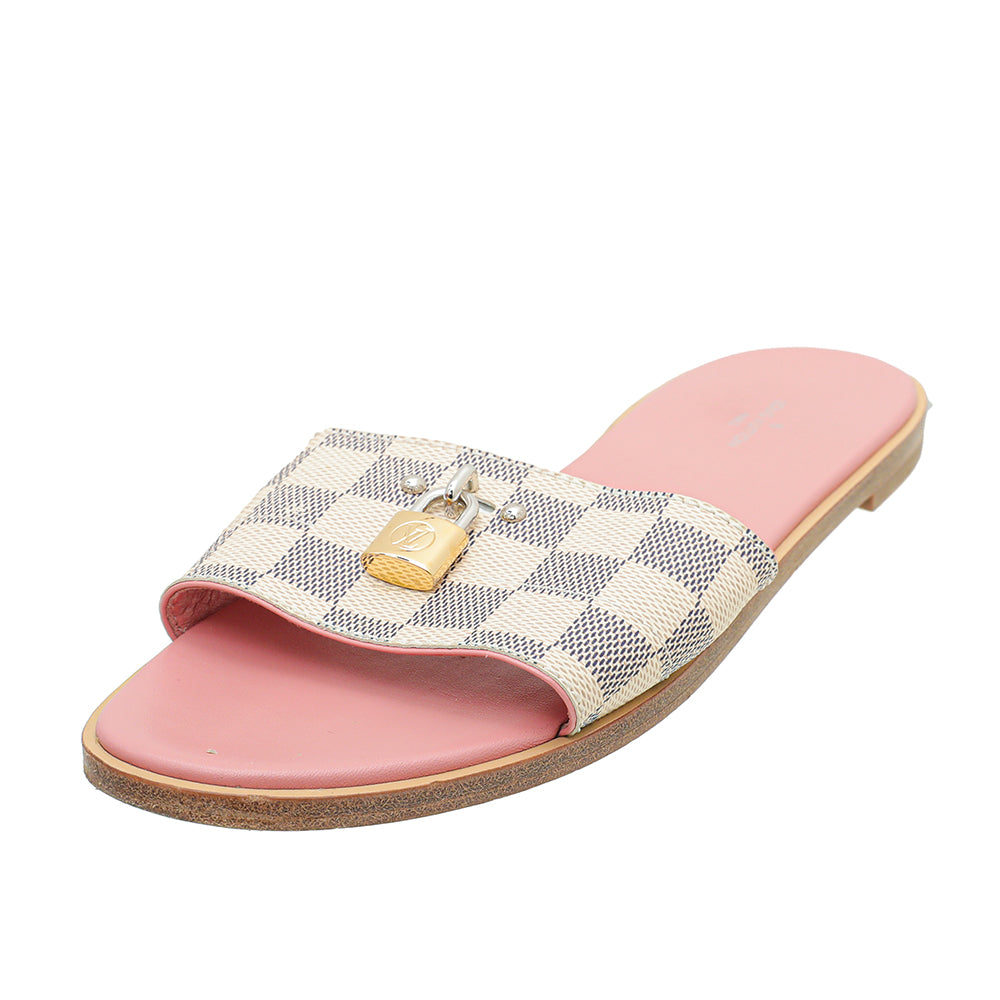 Louis Vuitton Azur Pink Lock It Flat Mule 41-Louis Vuitton-THE CLOSET