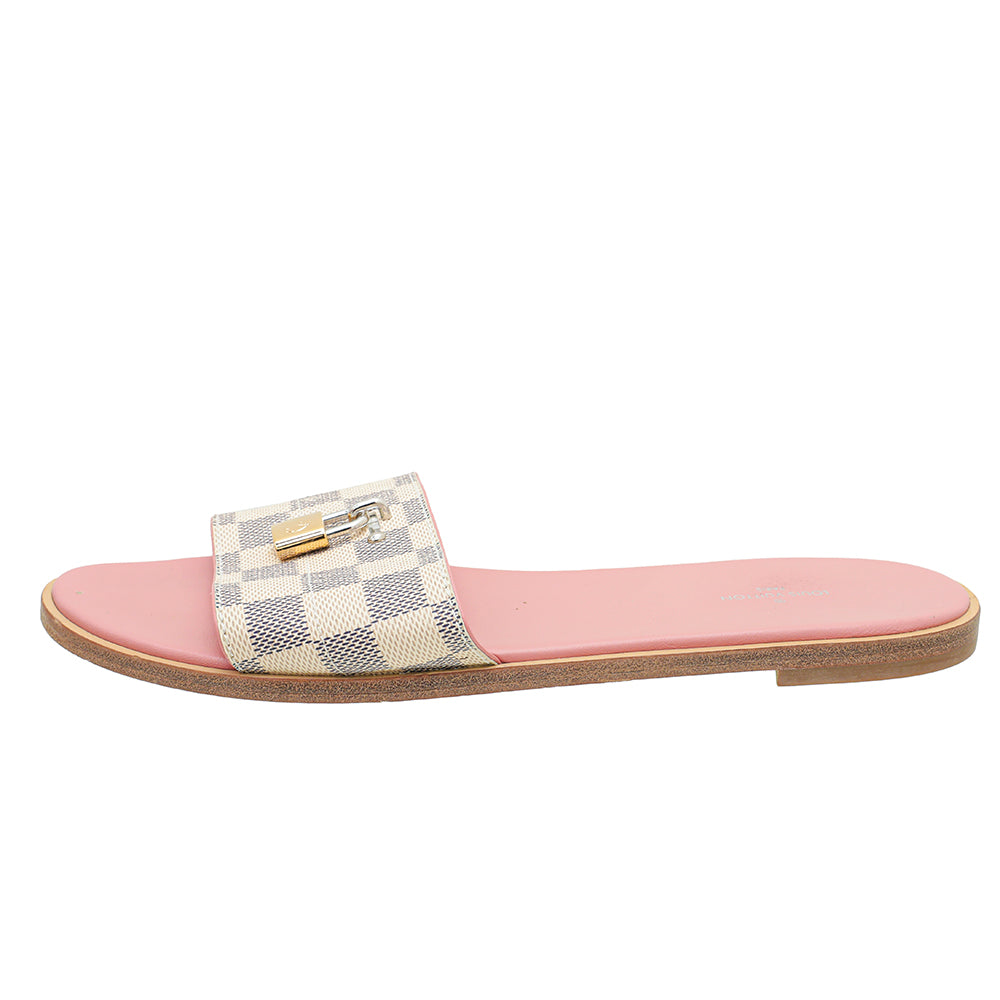 Louis Vuitton Azur Pink Lock It Flat Mule 41-Louis Vuitton-THE CLOSET