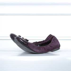 Louis Vuitton Violet Suede Ballerina Flats Size 35