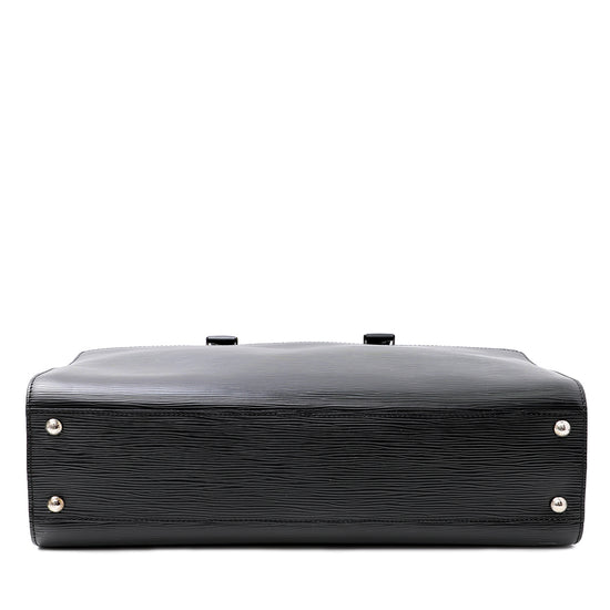 LV Bassano Briefcase GM Black EPI Leather