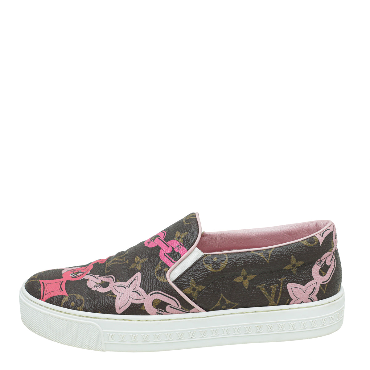 Louis Vuitton Monogram Bay Flower Slip On Sneakers 38.5-Louis Vuitton-THE CLOSET