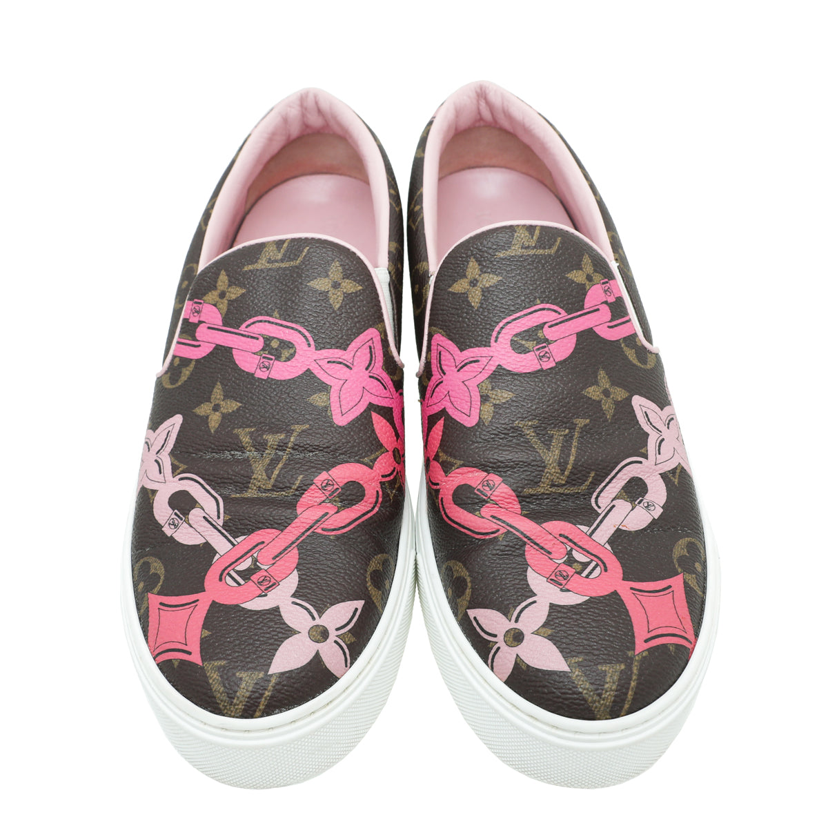 Louis Vuitton Monogram Bay Flower Slip On Sneakers 38.5-Louis Vuitton-THE CLOSET