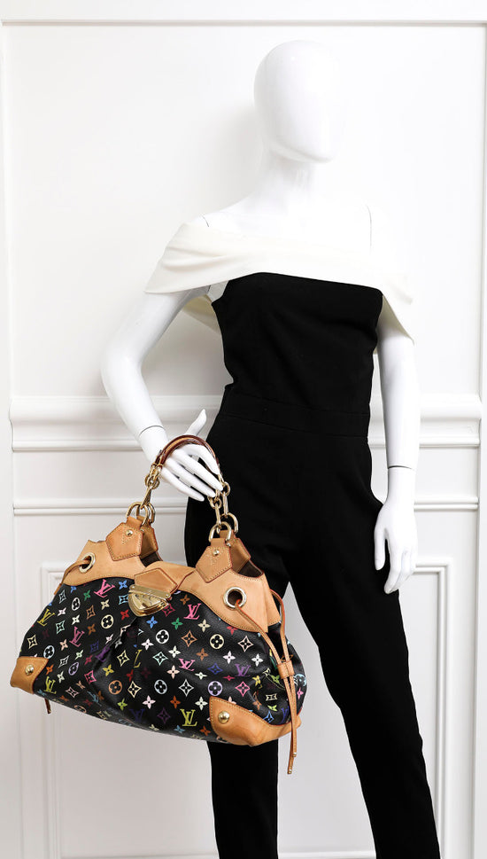 Louis Vuitton Black Monogram Multicolore Ursula Bag - Yoogi's Closet