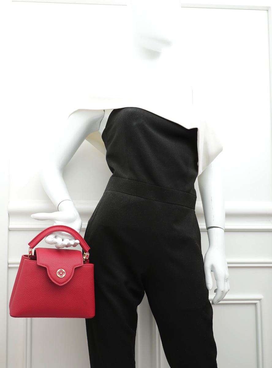 Louis Vuitton Scarlet Red Capucines Mini Bag-Louis Vuitton-THE CLOSET
