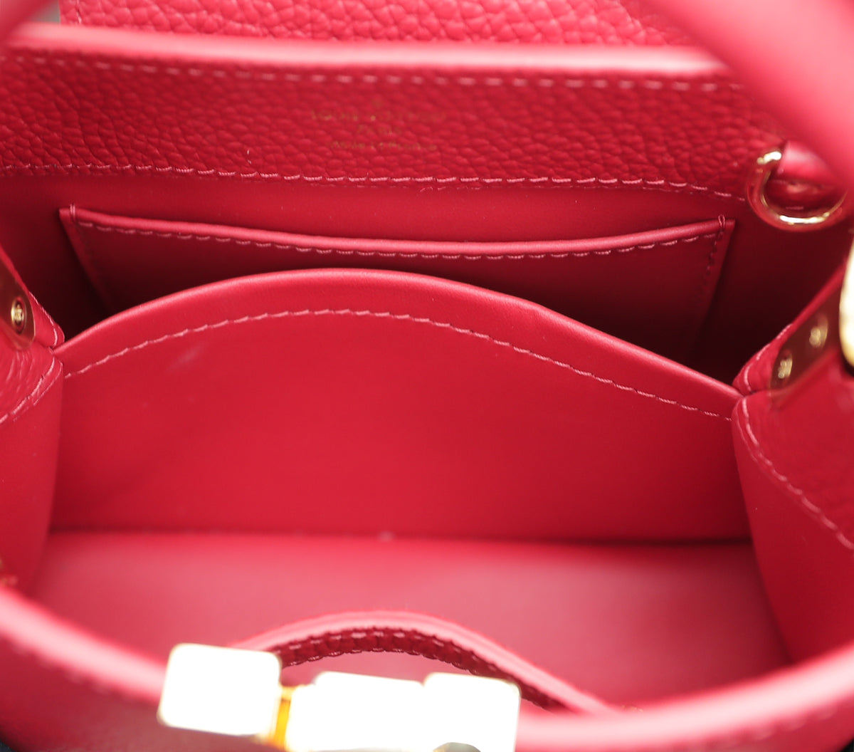 Louis Vuitton Scarlet Red Capucines Mini Bag-Louis Vuitton-THE CLOSET