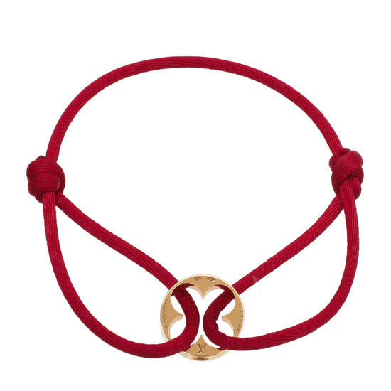 Louis Vuitton Red 18K Empreinte Bracelet