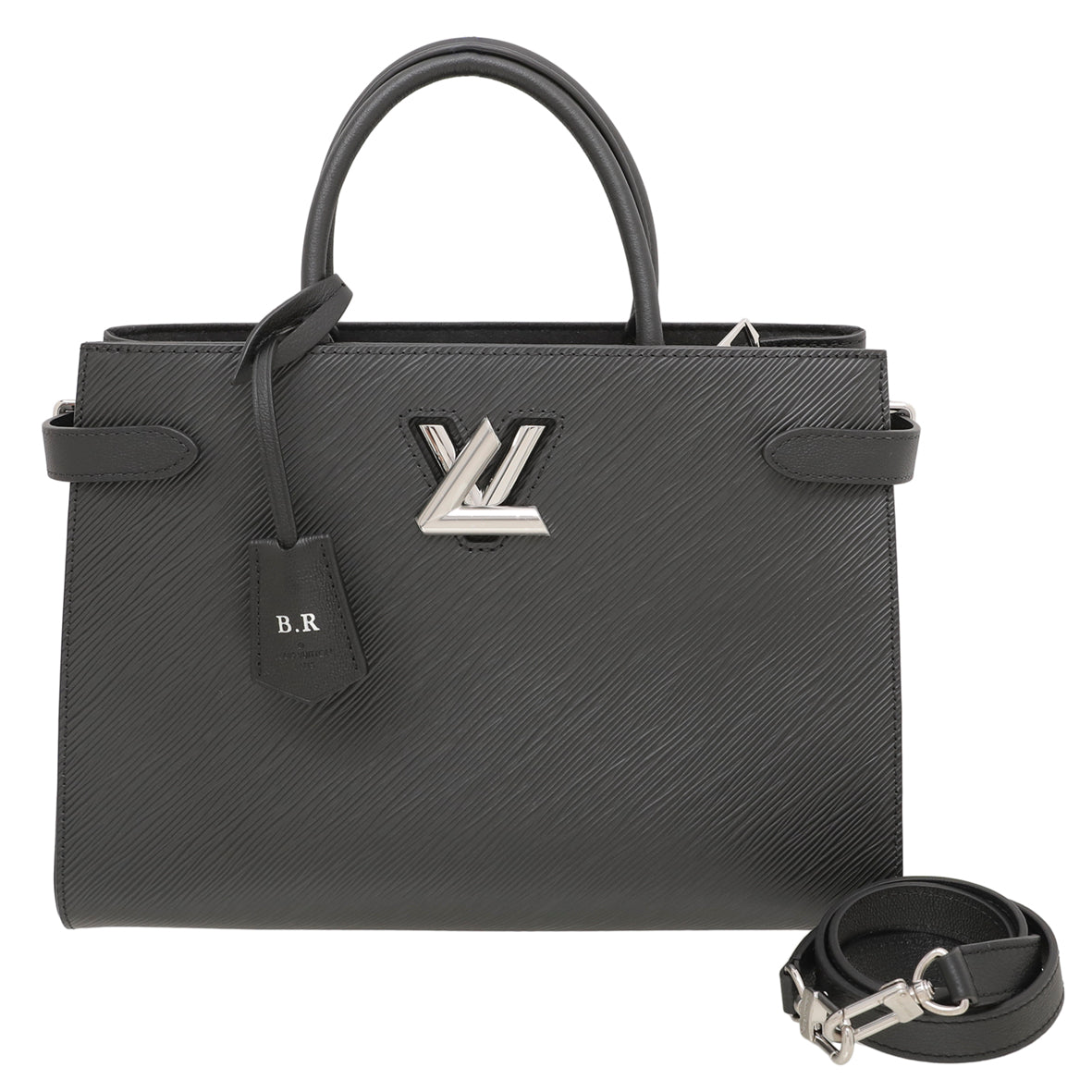 Louis Vuitton Black Twist Tote Bag W- BR Initials-Louis Vuitton-THE CLOSET