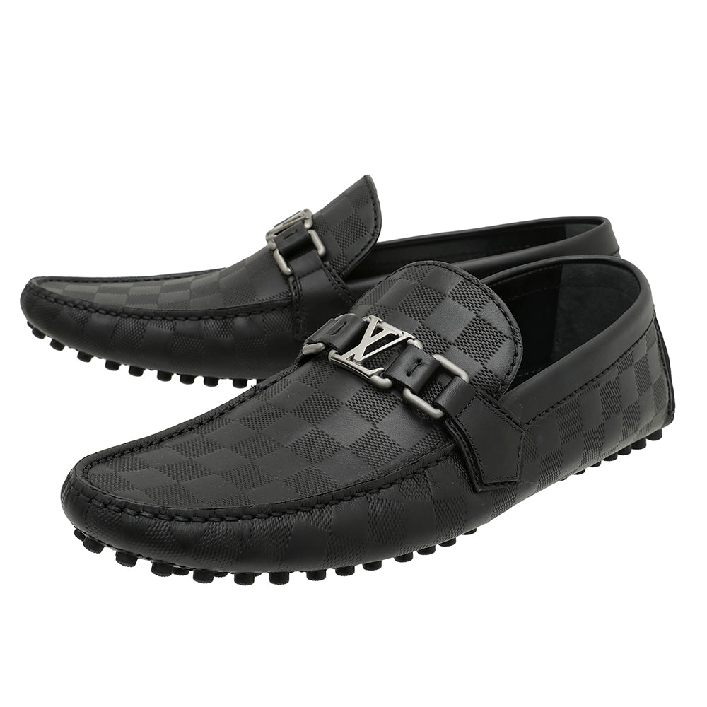 Louis Vuitton Black Hockenheim Moccasin Loafers 8-Louis Vuitton-THE CLOSET