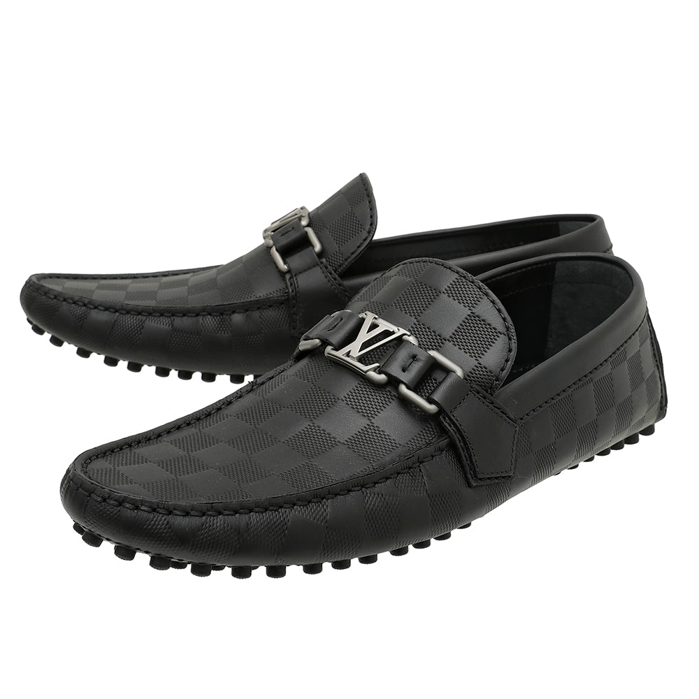 Louis Vuitton Black Hockenheim Moccasin Loafers 8