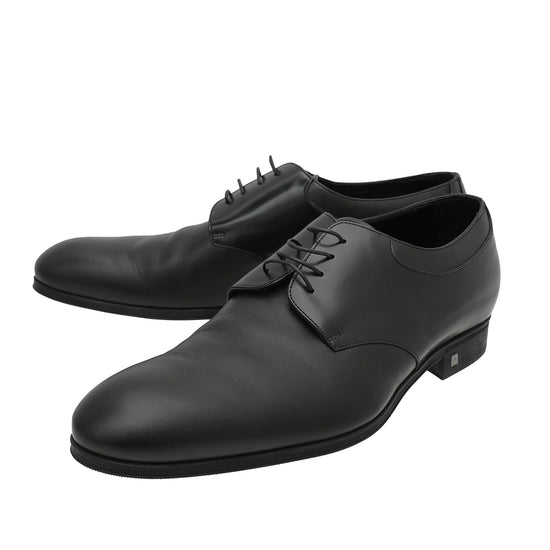 Louis Vuitton Black Lace Up Derby Shoes 7