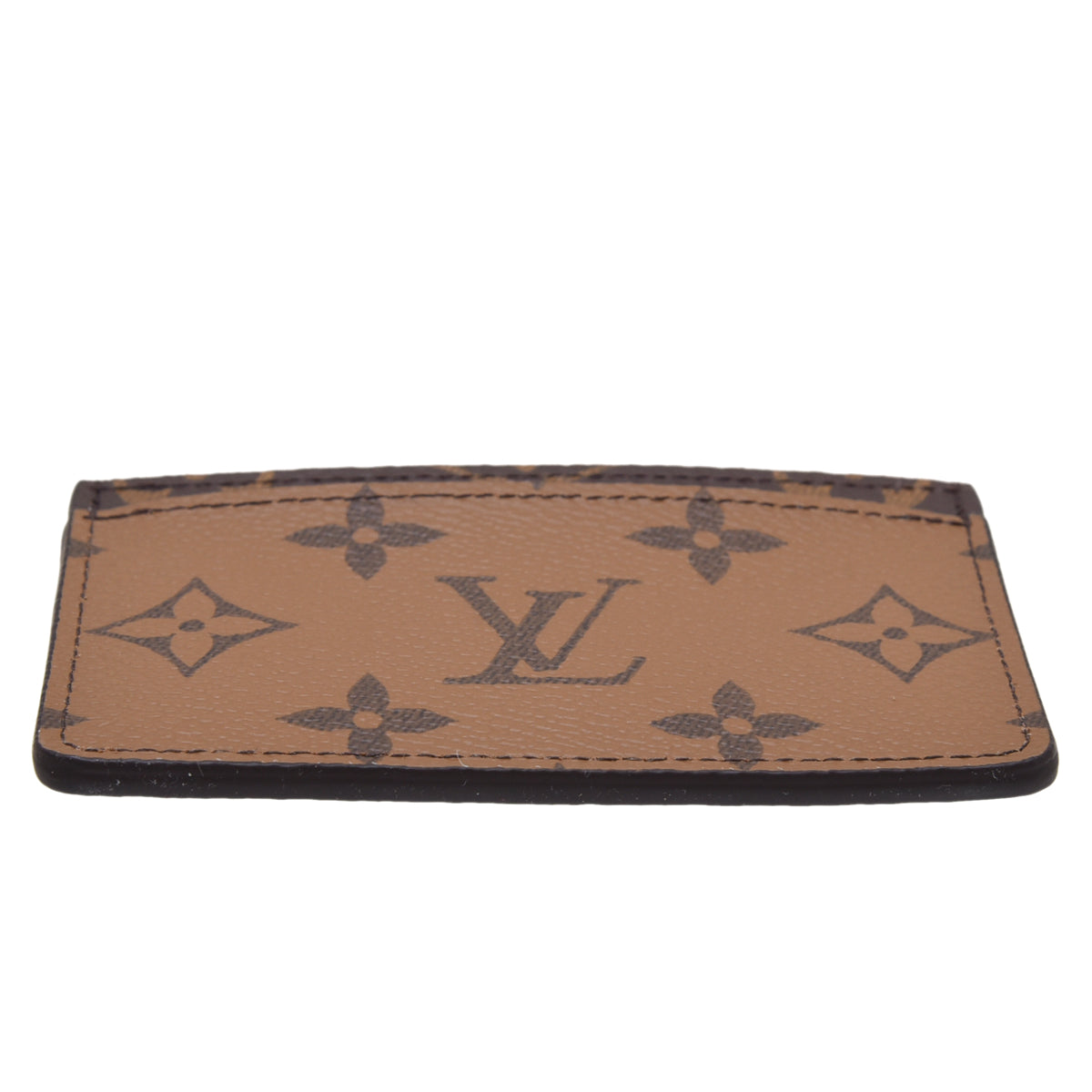 Louis Vuitton Brown Monogram Reverse Flat Card Holder-Louis Vuitton-THE CLOSET