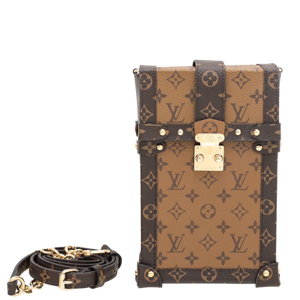Louis Vuitton Monogram Reverse Vertical Trunk Pochette-Louis Vuitton-THE CLOSET