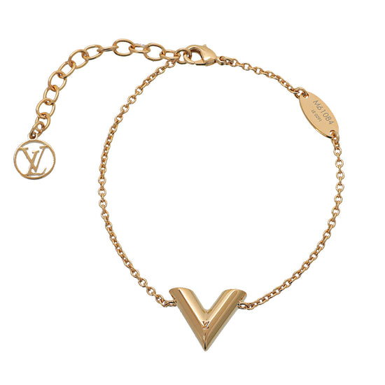 Louis Vuitton Gold V Essential Chain Bracelet