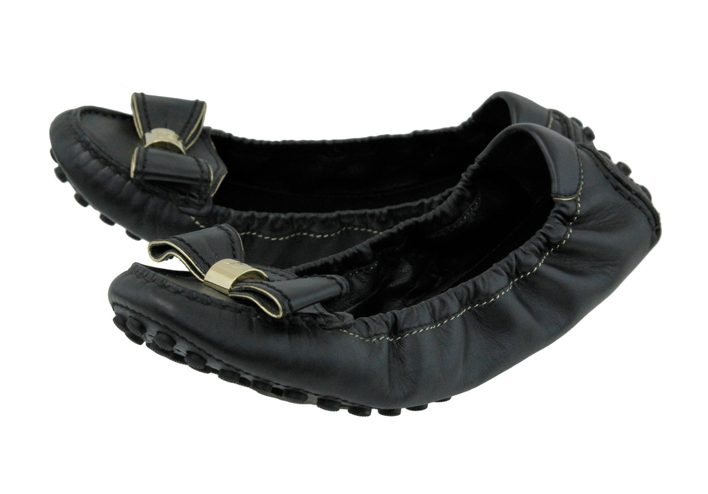 Louis Vuitton Black Bow Ballerina Flat 40-Louis Vuitton-THE CLOSET