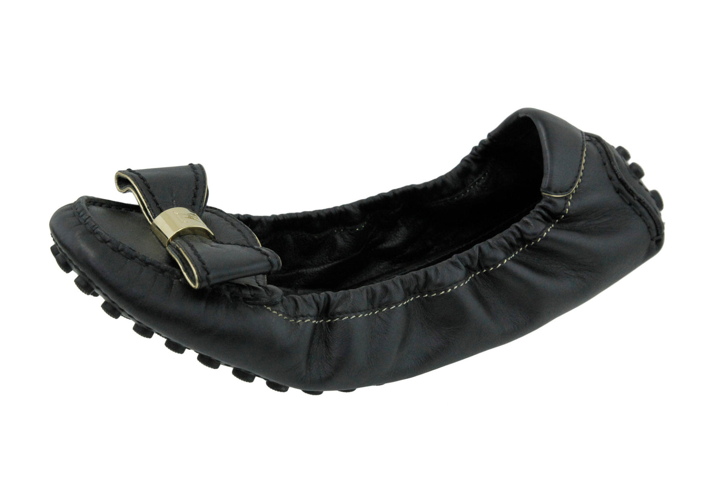 Louis Vuitton Black Bow Ballerina Flat 40-Louis Vuitton-THE CLOSET
