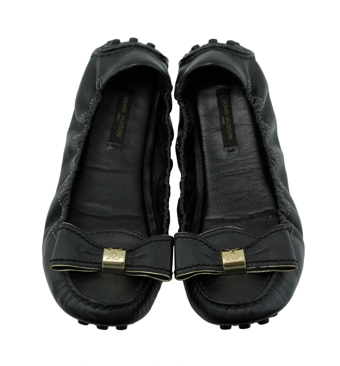 Louis Vuitton Black Bow Ballerina Flat 40-Louis Vuitton-THE CLOSET