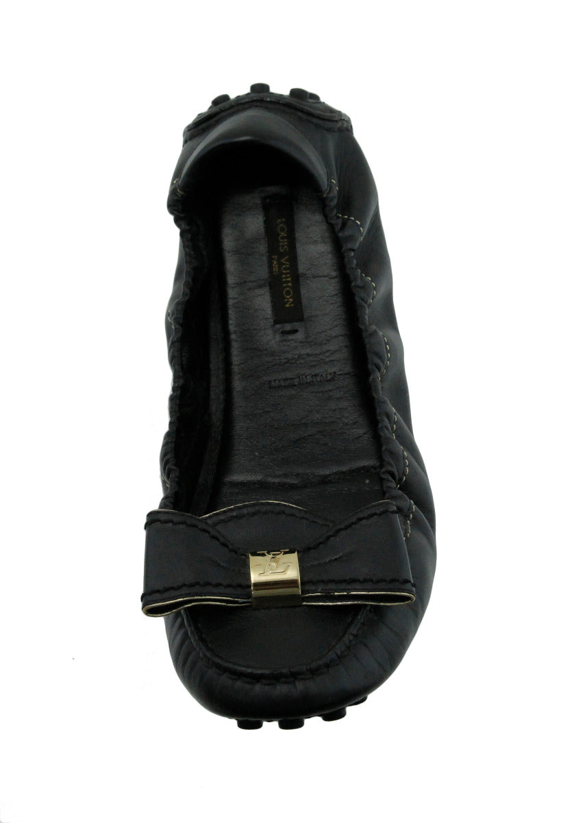 Louis Vuitton Black Bow Ballerina Flat 40-Louis Vuitton-THE CLOSET